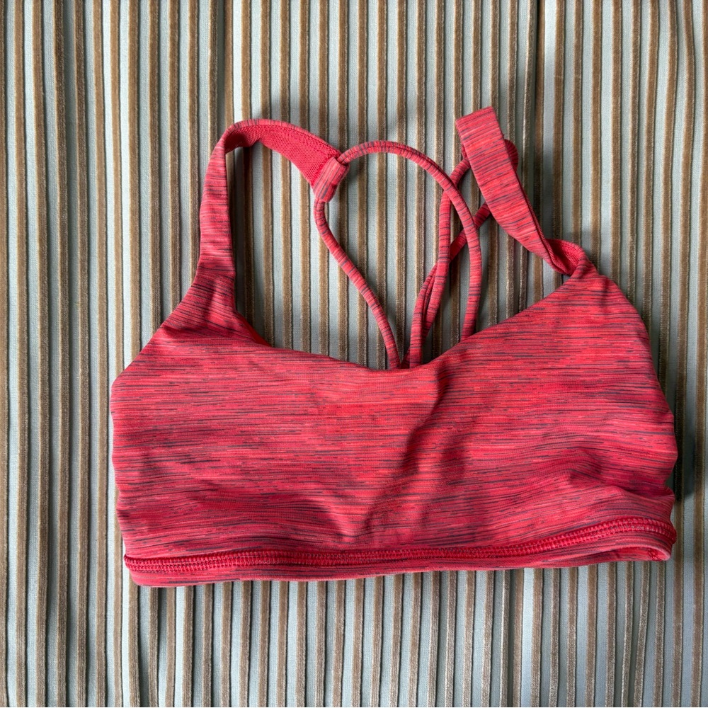 Lululemon Red patterned sports bra